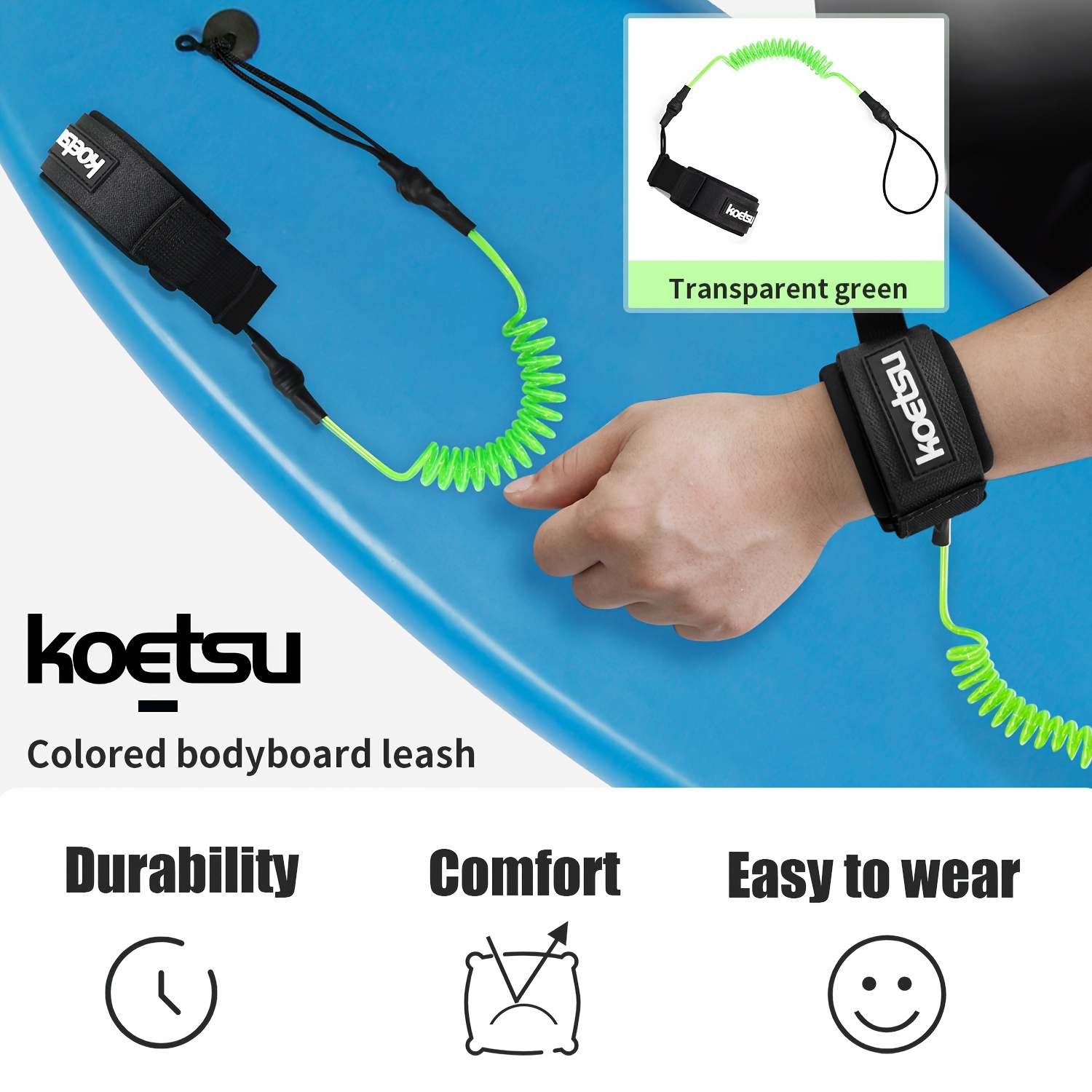 Surfboard Leash - KOETSU Bodyboard Leash, Tali Pengikat Pergelangan
