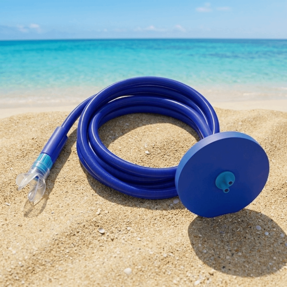 Snorkeling Gear - Respirator Kering Ganda dengan Selang 1.5/3/4.5m,