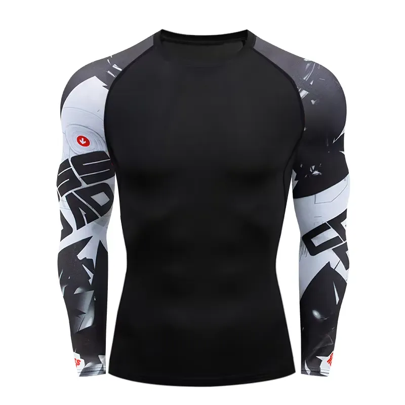 Rash Guard - Baju Rashguard MMA Lengan Panjang 3D