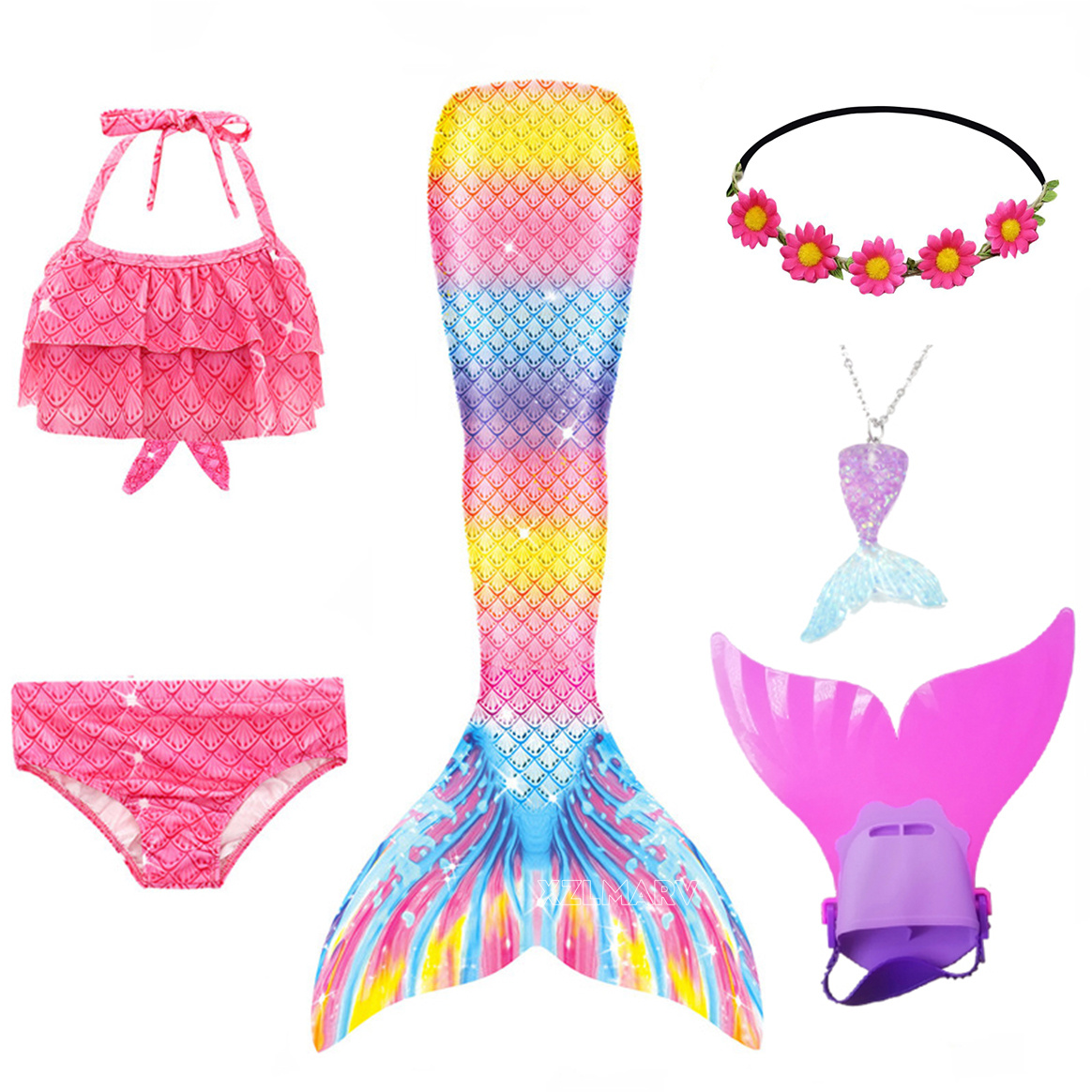 6 Buah/Set Kostum Putri Duyung - Swim Fins ulasan dan harga